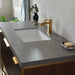 Vinnova Donostia 48" Vanity in Walnut with Grey Composite Armani limestone board stone countertop With Mirror  737048-NLW-ALB