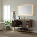 Vinnova Donostia 48" Vanity in Walnut with Grey Composite Armani limestone board stone countertop With Mirror  737048-NLW-ALB