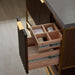 Vinnova Donostia 48" Vanity in Walnut with Grey Composite Armani limestone board stone countertop With Mirror  737048-NLW-ALB