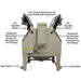 Atlas SBC1200 X-Large Sandblast Cabinet with Dual Doors & Vacuum System | Industrial Automotive Media Blaster