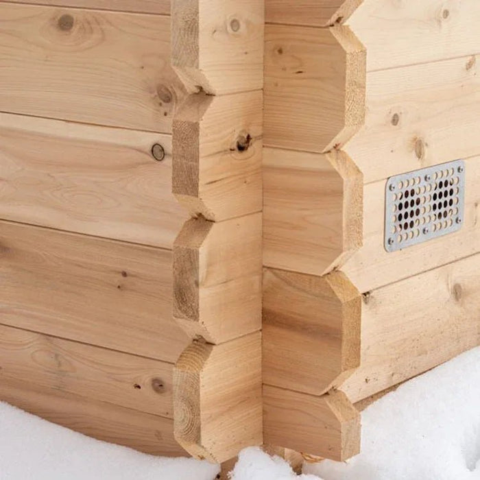 Dundalk Leisurecraft Canadian Timber 3-4 Person Grandby Cabin Outdoor Electric Heated Sauna