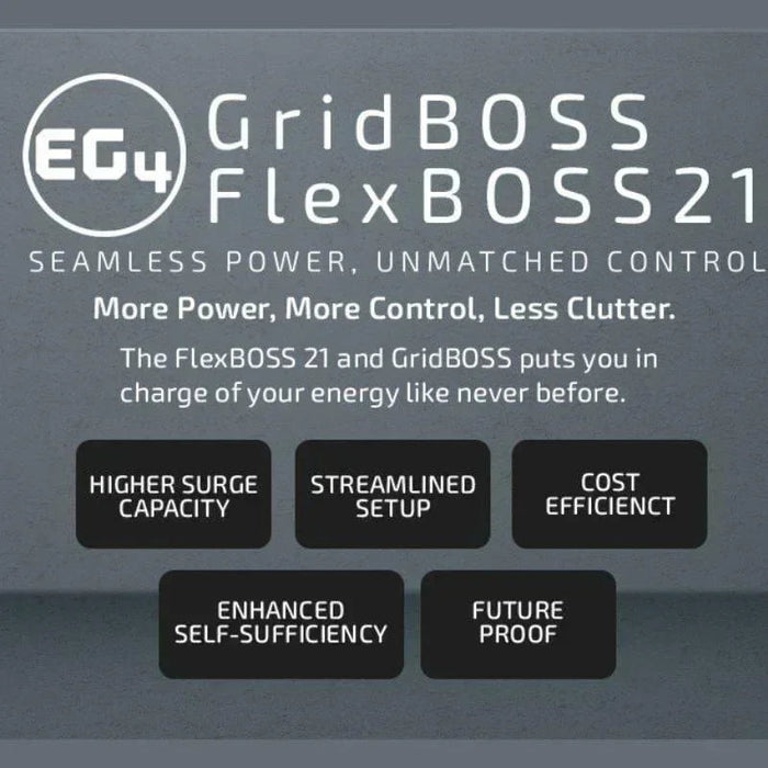 EG4 FlexBOSS21 16kw AC Hybrid Inverter | 48V Split Phase | 21kW PV Input