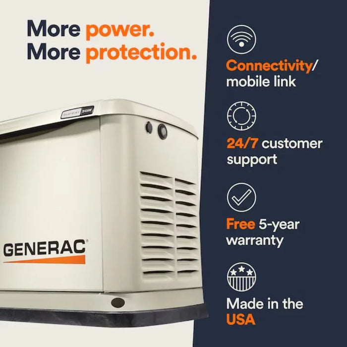 Generac 7209 Guardian 24kW Automatic Home Standby Generator Wi-Fi Enabled