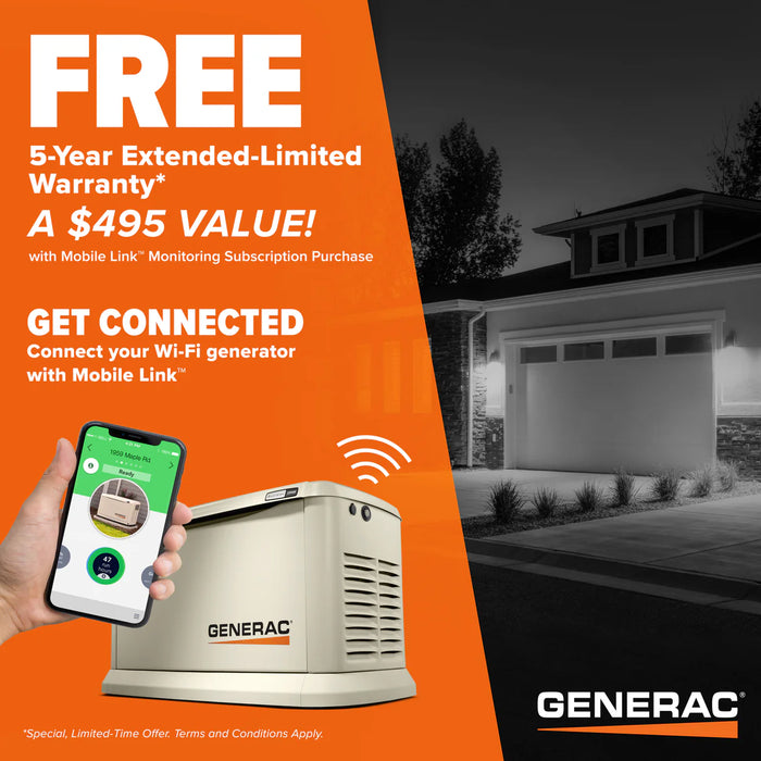 Generac 7209 Guardian 24kW Automatic Home Standby Generator Wi-Fi Enabled