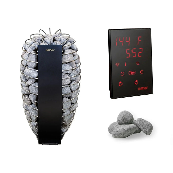 Harvia Spirit SP90E Electric Sauna Heater Package