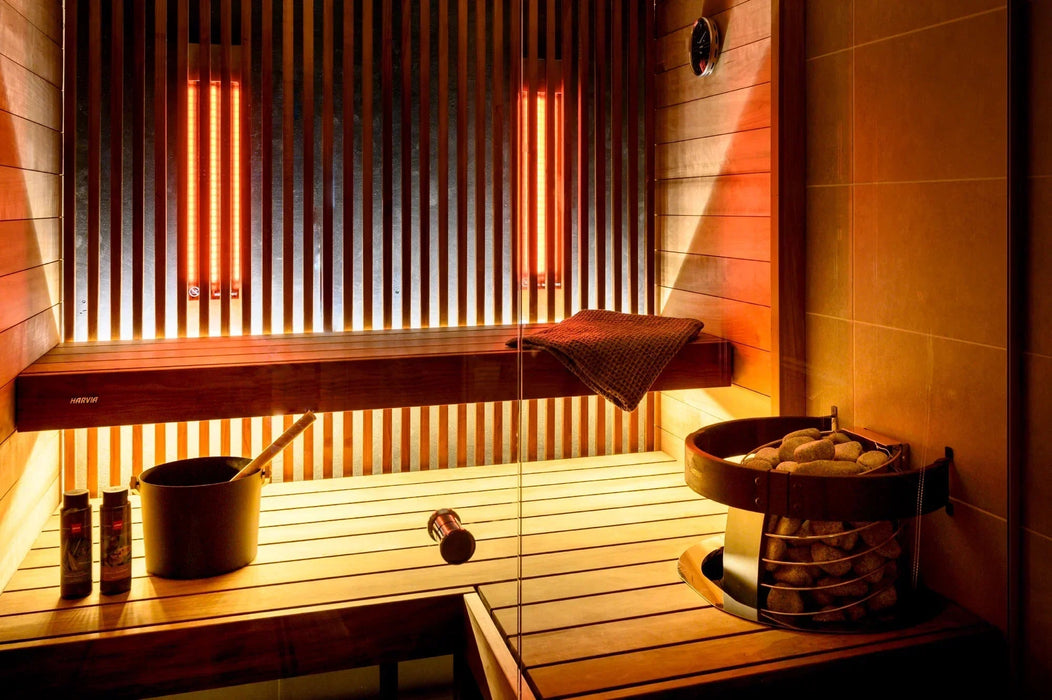 Harvia Spirit SP90E Electric Sauna Heater Package