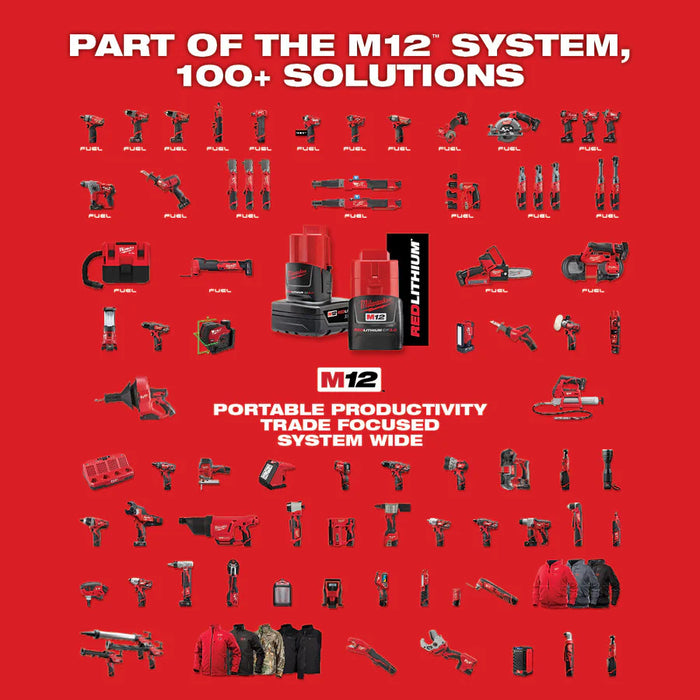 Milwaukee 2473-22 M12 Force Logic Press Tool 1/2" - 1" Kit