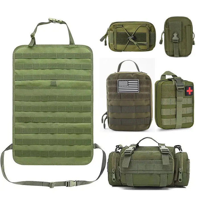Sac de rangement tactique pour l'arrière du siège de voiture, bagage de siège arrière, sac de rangement pour équipement de pêche organisation voiture camping sauvage 4X4 SUV DEFENDER DUSTER accessoire camping