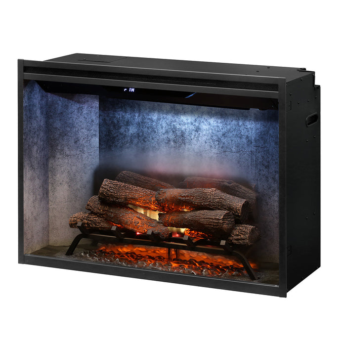 Dimplex 36" Revillusion® Built-In Electric Firebox with glass pane and plug kit, 2 Options