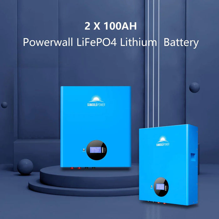 SunGoldPower Off-Grid Solar Kit 6500W 48VDC 120/240VAC 10.24KWH PowerWall Lithium Battery 6 X 370 Watts Solar Panels SGM-6510M
