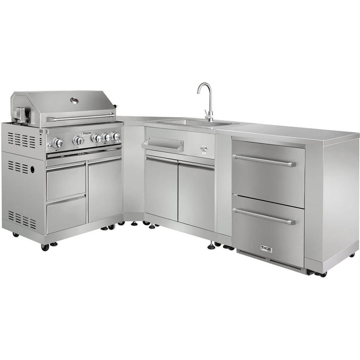 Thor Kitchen Outdoor Kitchen Refrigerator Cabinet in Stainless Steel MK02SS304
