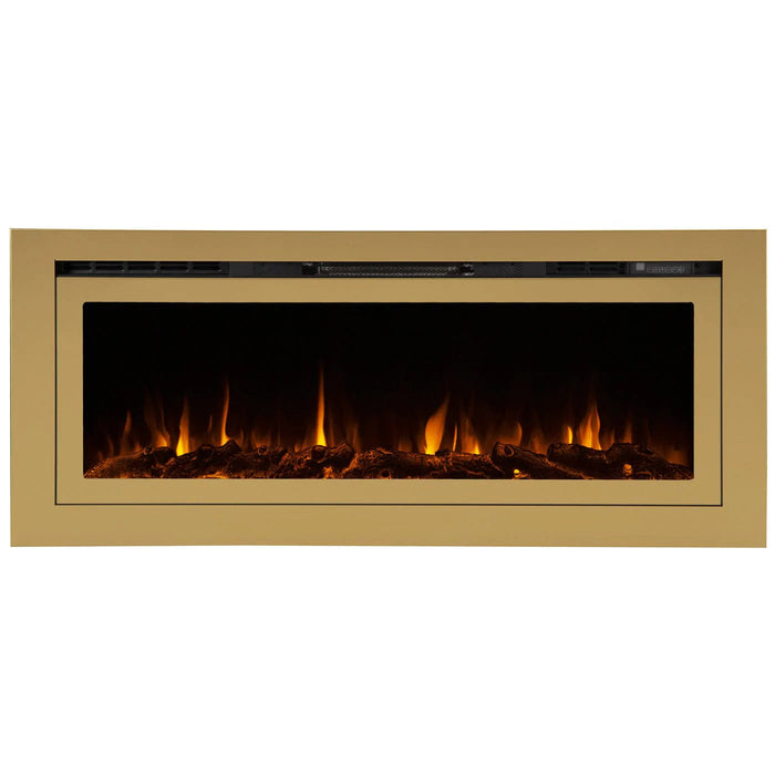 Touchstone Sideline Deluxe Gold 50" Recessed Smart Electric Fireplace 86275