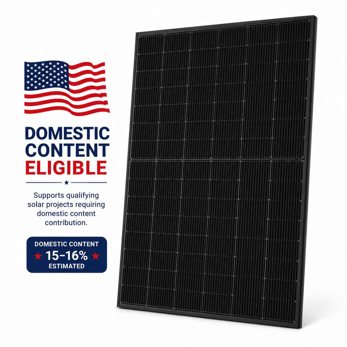 AMPS 410W (Pallet of 31) Mono PERC All Black Solar Panel AMPS-410P-54BB Domestic Content