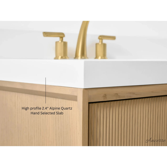 Ancerre 84” Momo Bathroom Vanity Oak Double Sinks VTS-Momo-84-Oak-WQZ