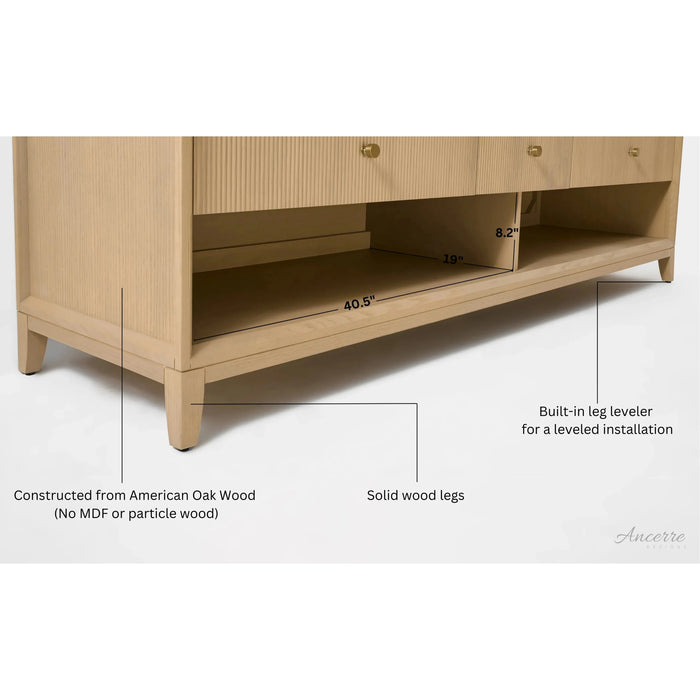 Ancerre 84” Momo Bathroom Vanity Oak Double Sinks VTS-Momo-84-Oak-WQZ