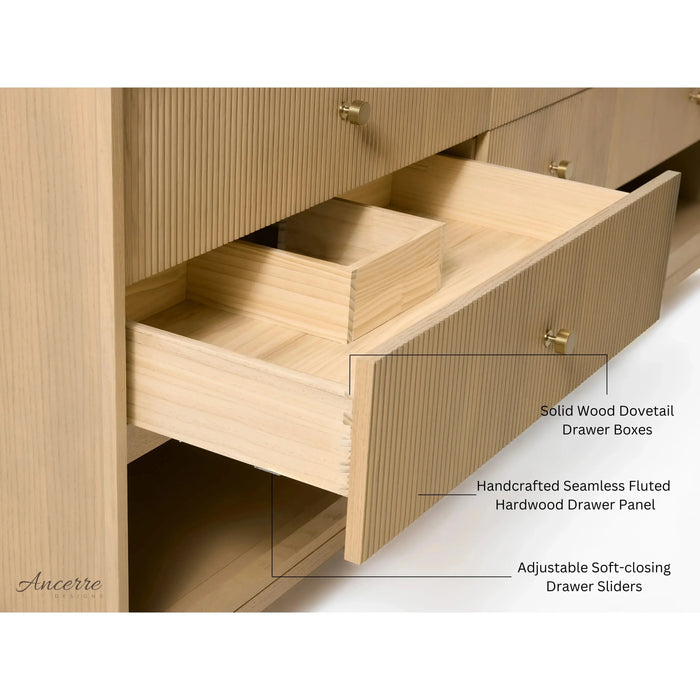 Ancerre 84” Momo Bathroom Vanity Oak Double Sinks VTS-Momo-84-Oak-WQZ