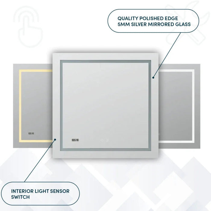 Aquadom Daytona 72'' × 36'' LED Lighted Bathroom Mirror