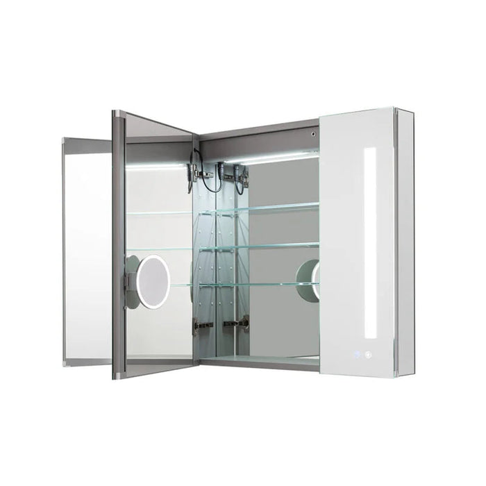 Aquadom Signature Royale 40'' × 30'' LED Lighted Triple Door Medicine Cabinet