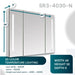 Aquadom Signature Royale 40'' × 30'' LED Lighted Triple Door Medicine Cabinet