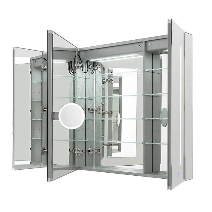 Aquadom Signature Royale 40'' × 30'' LED Lighted Triple Door Medicine Cabinet