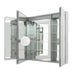 Aquadom Signature Royale 40'' × 30'' LED Lighted Triple Door Medicine Cabinet