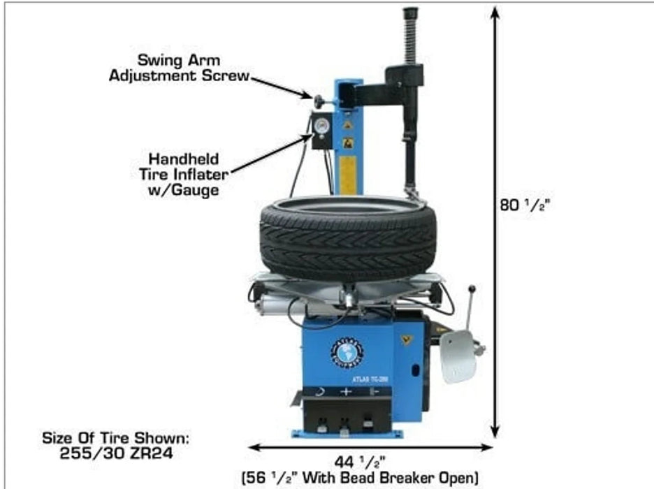 Atlas TC289DAA Tire Changer & WB11 Wheel Balancer Combo – Professional Rim Clamp Machine and Digital Wheel Balancer | TCWB-COMBO9-FPD