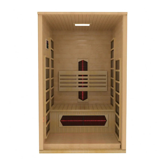 Golden Designs "Gracia" Full Spectrum Infrared Sauna 1-Person w/ Hemlock DYN-6119-03-FS