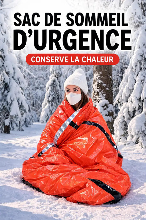Sac de Couchage de Survie d’Urgence – Thermique Ultra-Compact Woody’s Camp