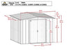Arrow Classic Steel Storage Shed, 8x8, Sage Green