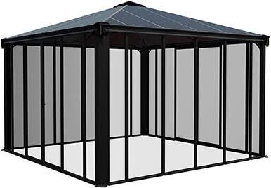 Canopia by Palram Ledro Gazebo 12 x 12 w/screen doors GRAY/BRNZ