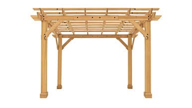 Yardistry Meridian Pergola with Premium Cedar Lumber (10 ft. x 12 ft.)