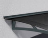 Canopia by Palram Aquila 4500 Door & Window Awning, 15' L x 3' W x 6.9" H - Gray Structure/Solar Gray Panels