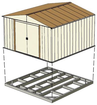 Base Kit - 10 x 12, 10 x 13, and 10 x 14 ft. Sheds