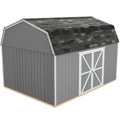 Handy Home DIY Hudson 12 ft. x 16 ft. Wooden Storage Shed with Flooring Included