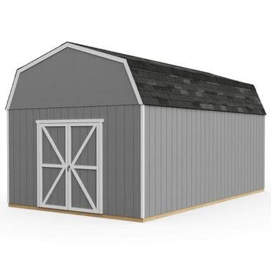 Handy Home DIY Hudson 12 ft. x 20 ft. Wooden Storage Shed with Flooring Included