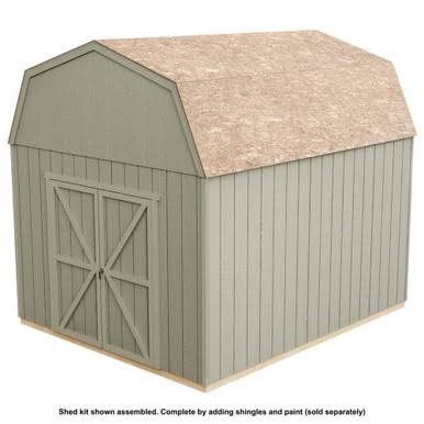 Handy Home DIY Braymore 10 ft. x 12 ft. Wooden Storage Shed with Flooring Included