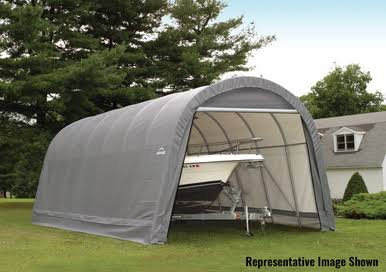 ShelterCoat 15 x 20 ft. Wind and Snow Rated Garage Round Gray STD