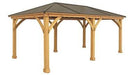 Yardistry Meridian Gazebo with Cedar Wood & Aluminum Roof (12 ft. x 20 ft.)