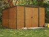 Woodridge 10 x 12 ft. Steel Storage Shed Coffee/Woodgrain