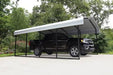 Steel Carport 12 x 20 x 7 ft. Galvanized Black/Eggshell