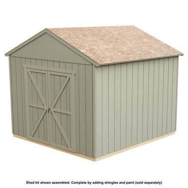 Handy Home DIY Astoria 12 ft. x 12 ft. Wooden Storage Shed with Flooring Included