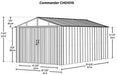 Commander 10 x 15 ft. Steel Storage Building Eggshell