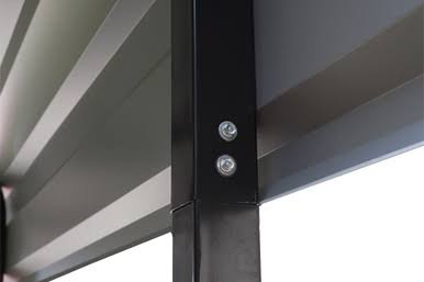 Steel Carport 12 x 20 x 7 ft. Galvanized Black/Eggshell