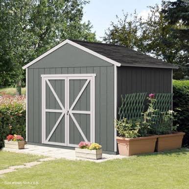 Handy Home DIY Rookwood 10 ft. x 8 ft. Wooden Storage with Flooring Included