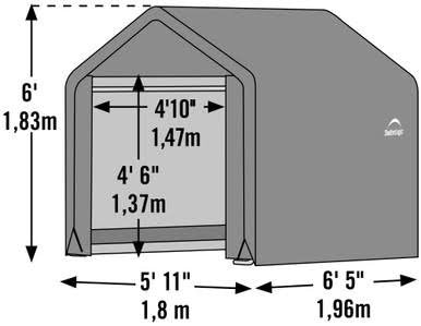 ShelterLogic Shed-in-a-Box 6 x 6x 6 ft Peak Grey