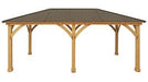 Yardistry Meridian Gazebo with Cedar Wood & Aluminum Roof (12 ft. x 20 ft.)
