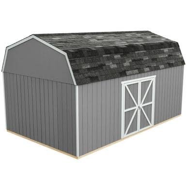 Handy Home DIY Hudson 12 ft. x 20 ft. Wooden Storage Shed with Flooring Included