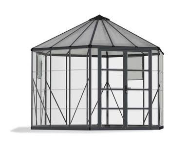 Canopia by Palram Oasis 12 ft. Greenhouse Kit - Grey Structure & Hybrid Panels