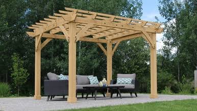 Yardistry Meridian Pergola with Premium Cedar Lumber (10 ft. x 12 ft.)