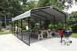 Steel Carport 12 x 20 x 7 ft. Galvanized Black/Eggshell